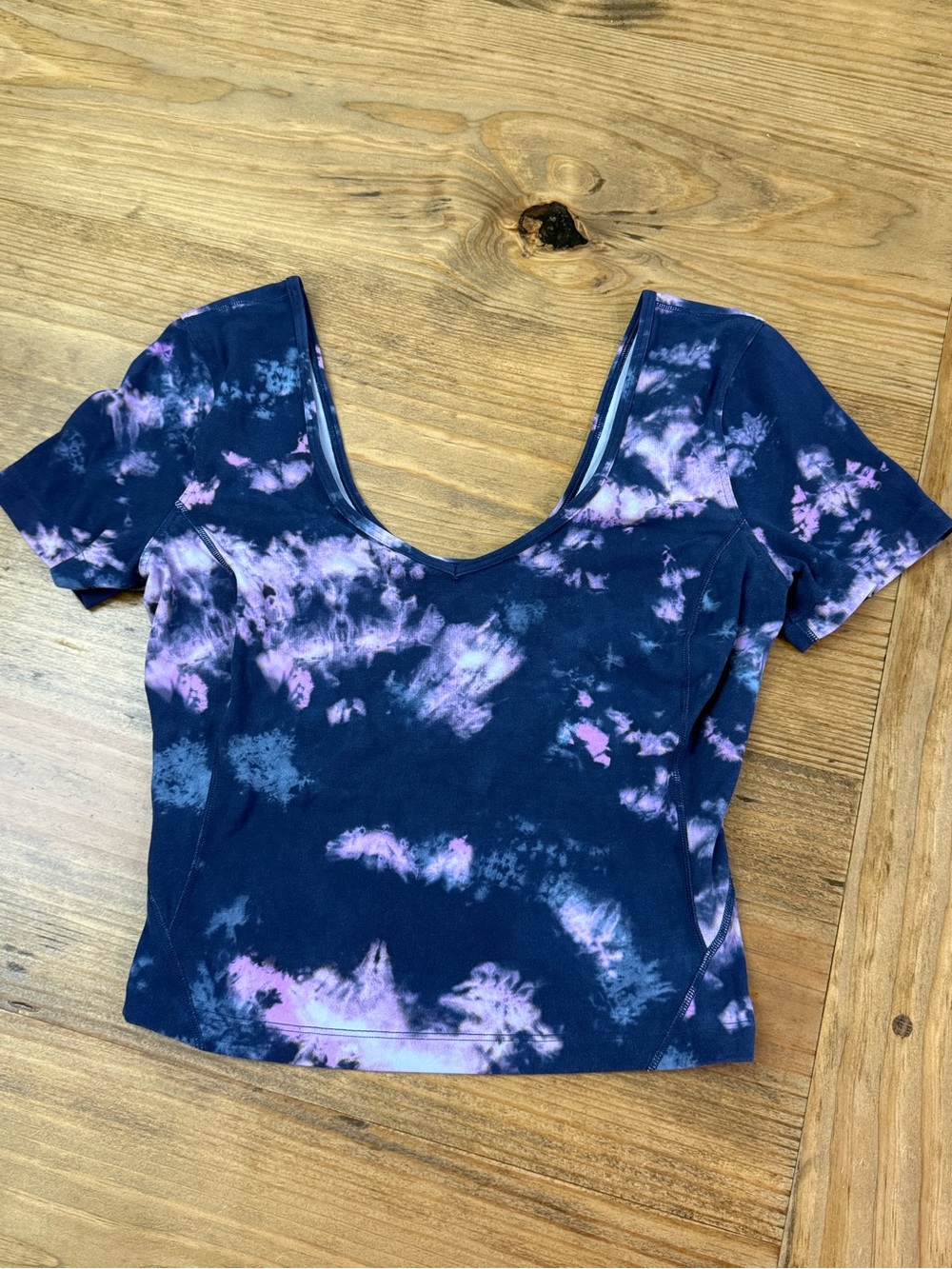 Lululemon Women's Align Tie-Dye Athletic Cropped T-Shirt